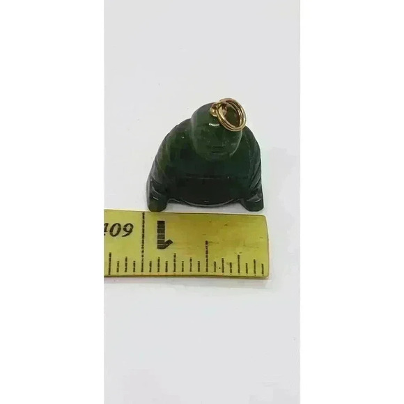 Vintage Buddha Jade Hand Carved Budai Hotei Pendant Smiling Laughing - Picture 10 of 13